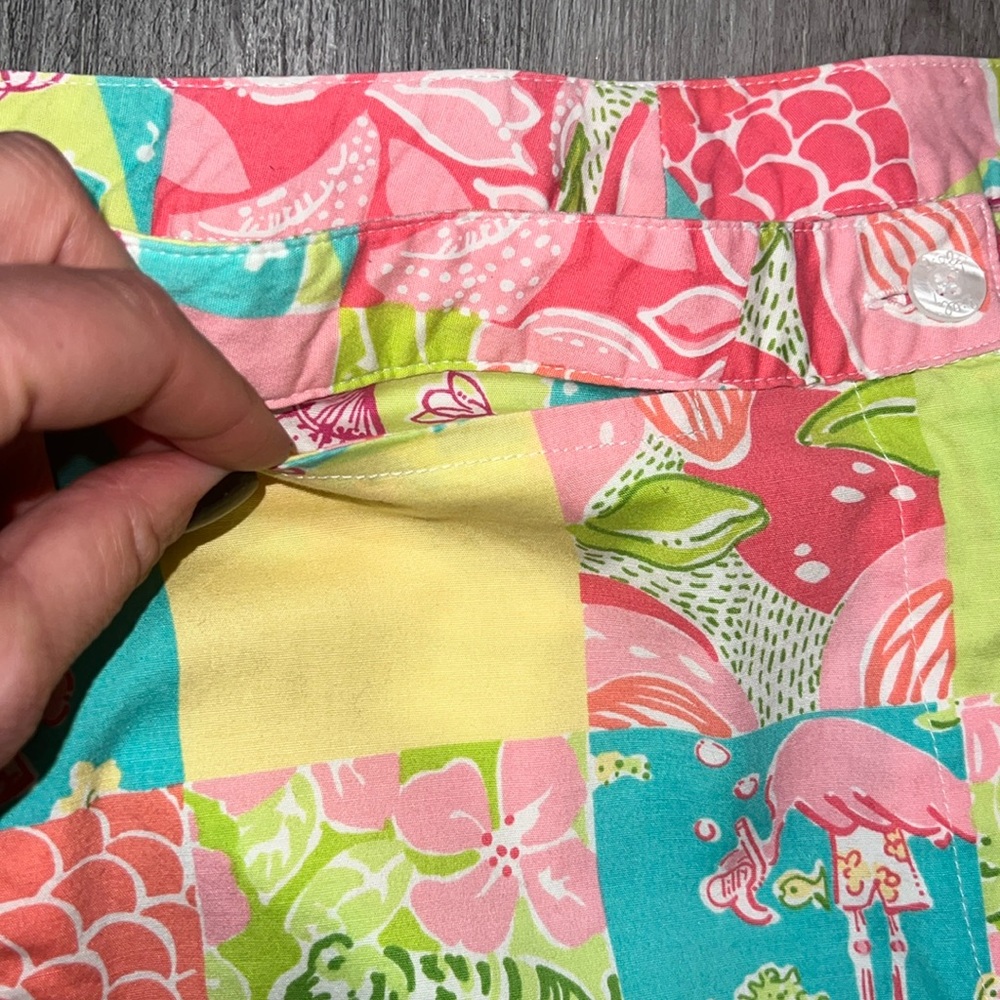 Lilly Pulitzer multicolored patchwork capri pants… - image 6